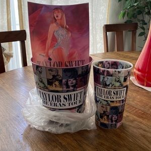 Taylor Swift Eras Tour AMC Pink Popcorn Tin, Large Cup & Mini Poster